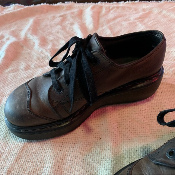 Vintage Dr Martens AirWair 8651 Brown Leather Oxford 90’s Chunky Y2k Indie sz 6 - Picture 5 of 15